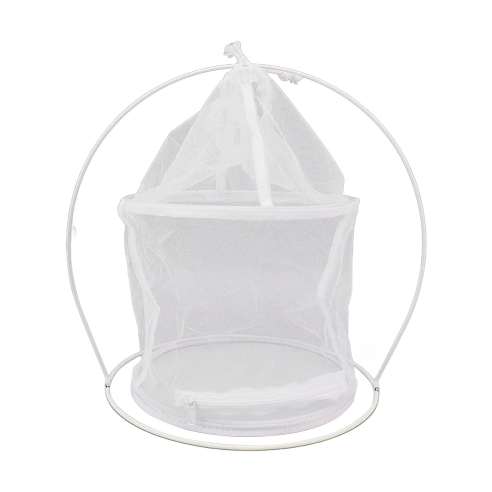 Cylindrical Iron Frame Hanging Cage Butterfly Habitat Cage Ornamental Outdoor Mesh Plant Cage - view 2