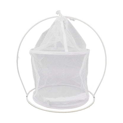 Cylindrical Iron Frame Hanging Cage Butterfly Habitat Cage Ornamental Outdoor Mesh Plant Cage - view 2