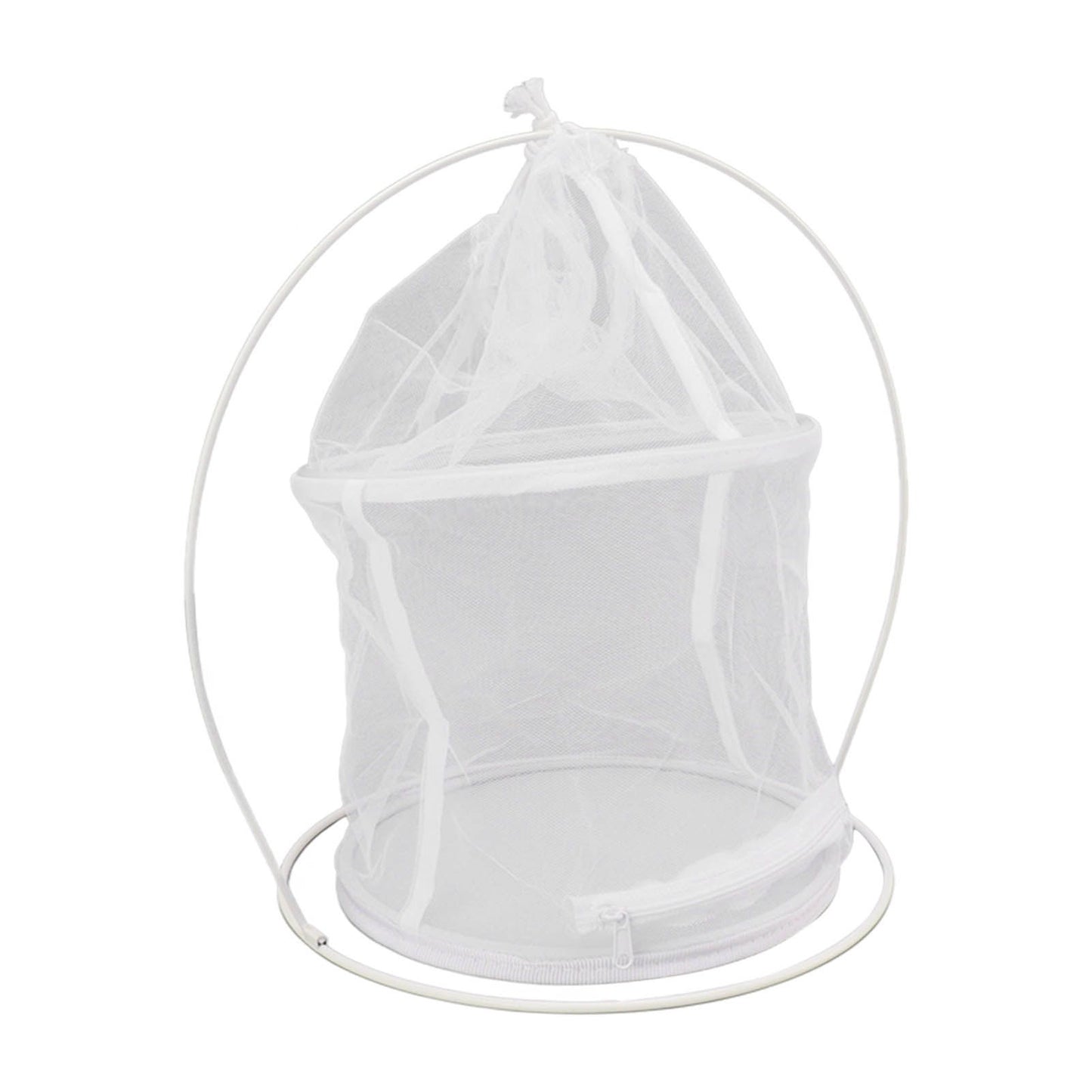 Cylindrical Iron Frame Hanging Cage Butterfly Habitat Cage Ornamental Outdoor Mesh Plant Cage - view 3