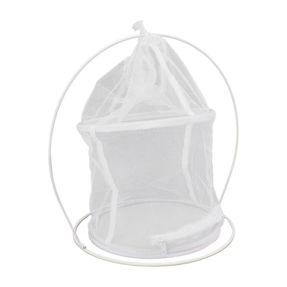 Cylindrical Iron Frame Hanging Cage Butterfly Habitat Cage Ornamental Outdoor Mesh Plant Cage - view 3