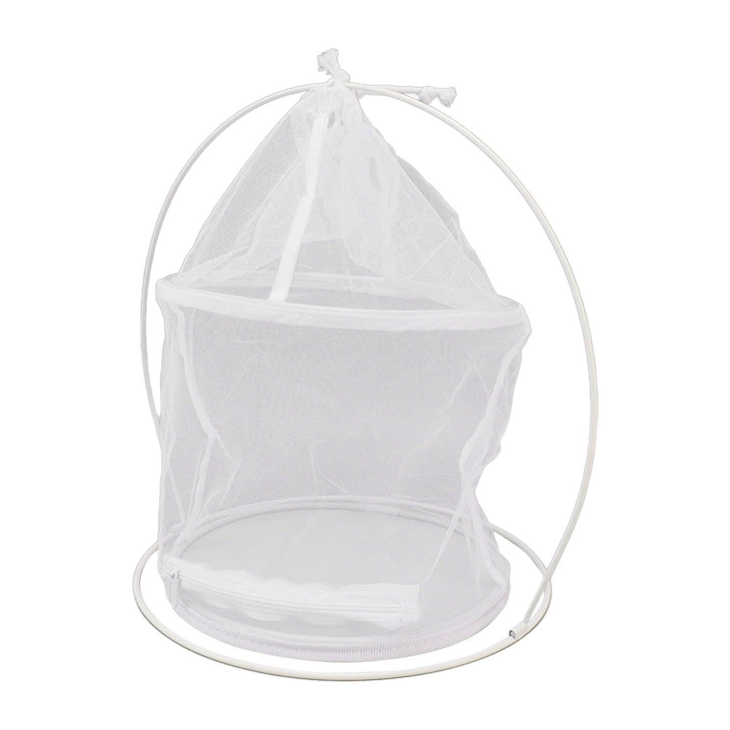 Cylindrical Iron Frame Hanging Cage Butterfly Habitat Cage Ornamental Outdoor Mesh Plant Cage - view 4