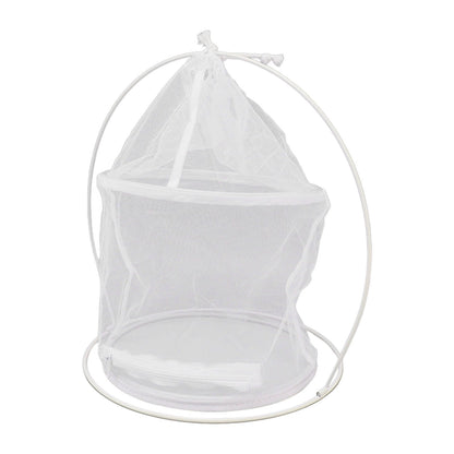 Cylindrical Iron Frame Hanging Cage Butterfly Habitat Cage Ornamental Outdoor Mesh Plant Cage - view 4