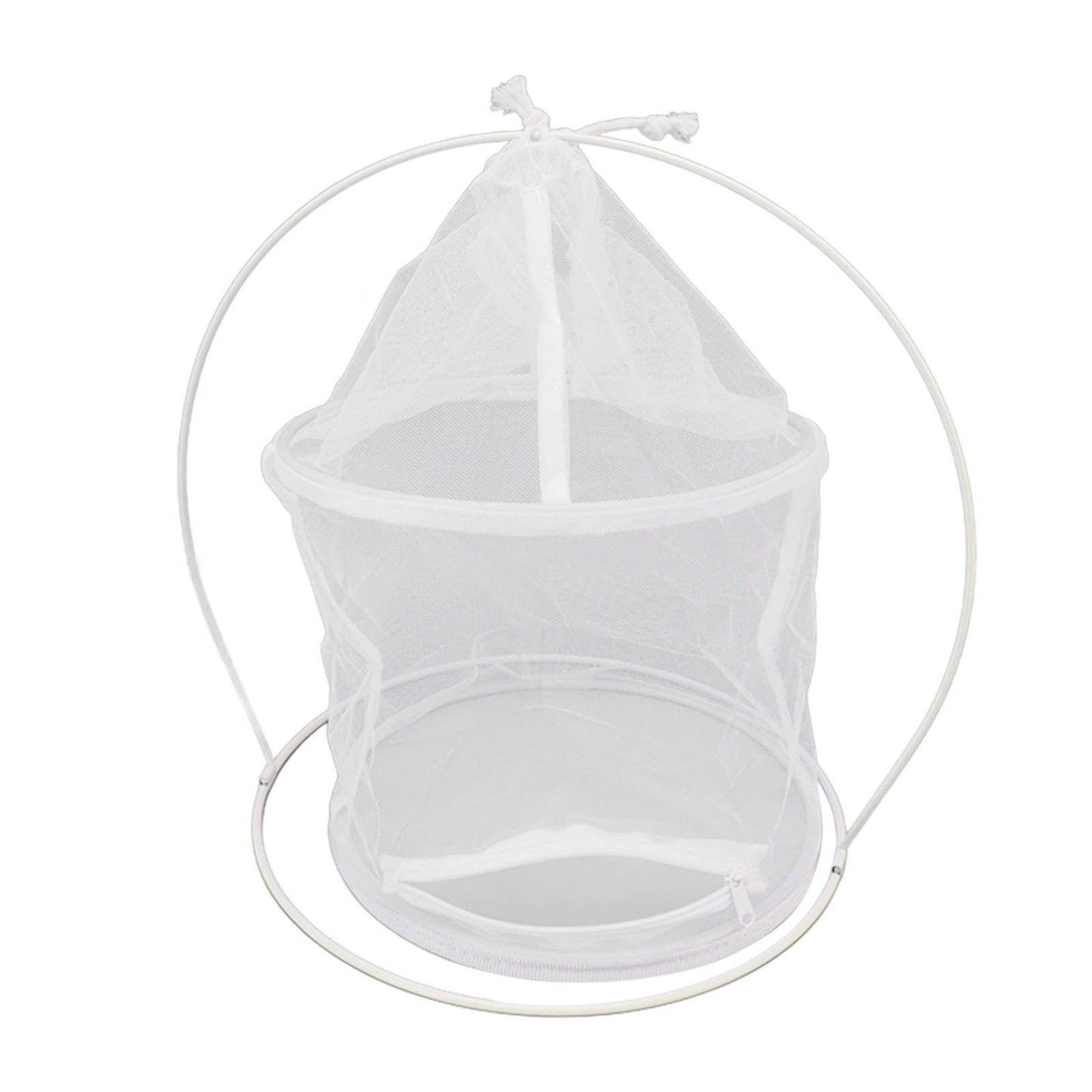 Cylindrical Iron Frame Hanging Cage Butterfly Habitat Cage Ornamental Outdoor Mesh Plant Cage - view 7