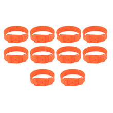 10Pcs Goat Collar Sheep Identification Bands Livestock Marking Ring Farming Equipment 36cm Orange