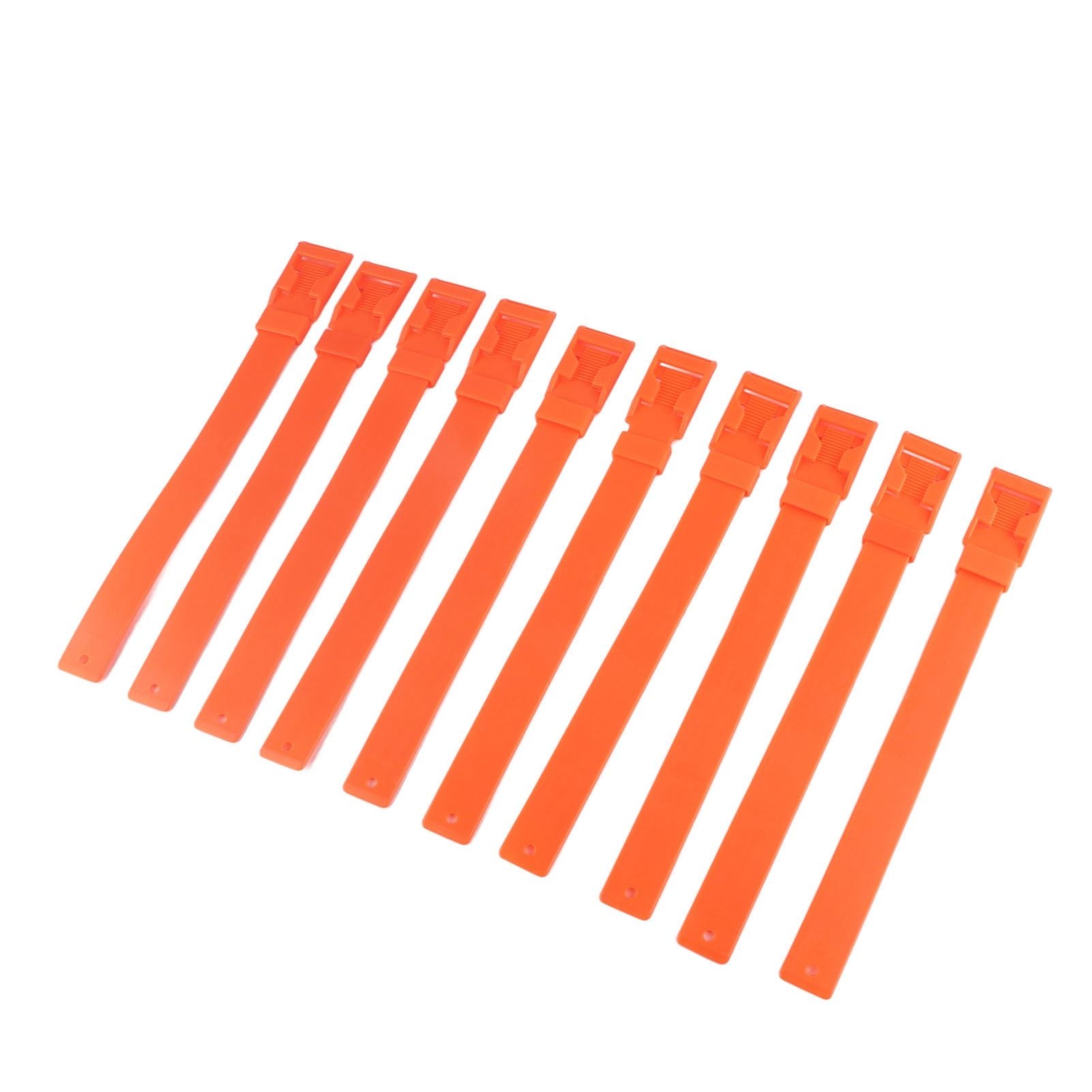 10Pcs Goat Collar Sheep Identification Bands Livestock Marking Ring Farming Equipment 36cm Orange - view 9