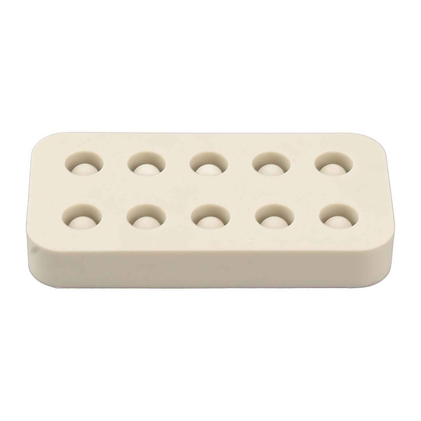 Wax Queen Grafting Cups Silicone Mold Beekeeping Beeswax Queen Cell Cups Making Mold 2 Rows 96x48x14mm - view 2