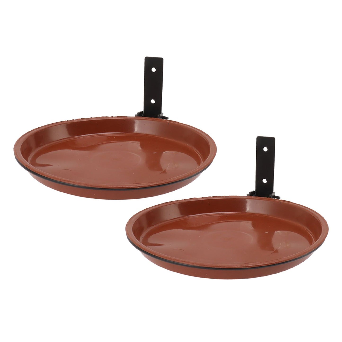 Tree Mounted Bird Feeder Tree Mounted Bird Bath Bowl with Heavy Duty Metal Ring for Backyard Terrace 2 Pot and 2 Bracket - view 7