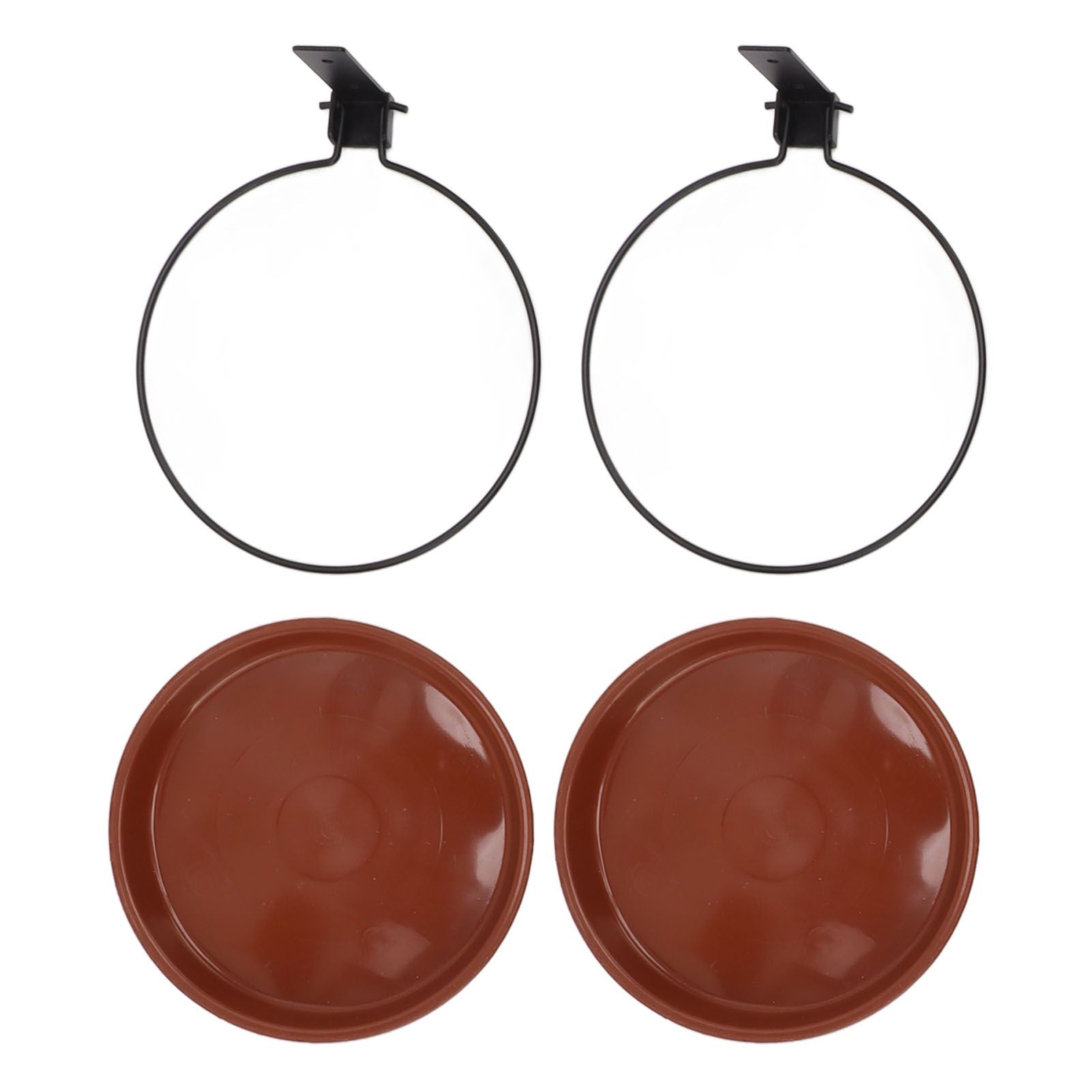 Tree Mounted Bird Feeder Tree Mounted Bird Bath Bowl with Heavy Duty Metal Ring for Backyard Terrace 2 Pot and 2 Bracket - view 9