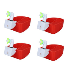 4 Set Automatic Poultry Fount Plastic Waterer Bowl with Hose Attachment for Game Bird Universal Red - view 2