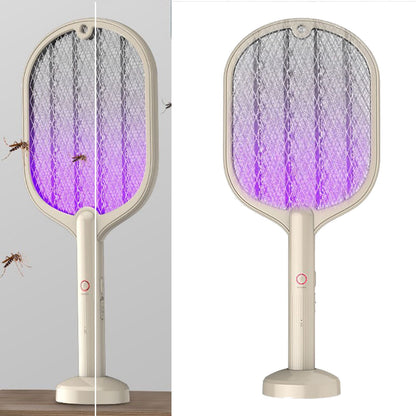 Electric Fly Swatter USB Charging 2 in 1 Fly Killer Racket with 3 Layer Mesh for Home Use White - view 4