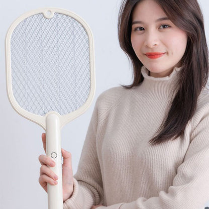 Electric Fly Swatter USB Charging 2 in 1 Fly Killer Racket with 3 Layer Mesh for Home Use White - view 6