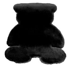 Cute Bedroom Rug Soft Bear Shaped Shaggy Floor Mat for Kids Teen Girls Room Floor Living Room Black 45x60