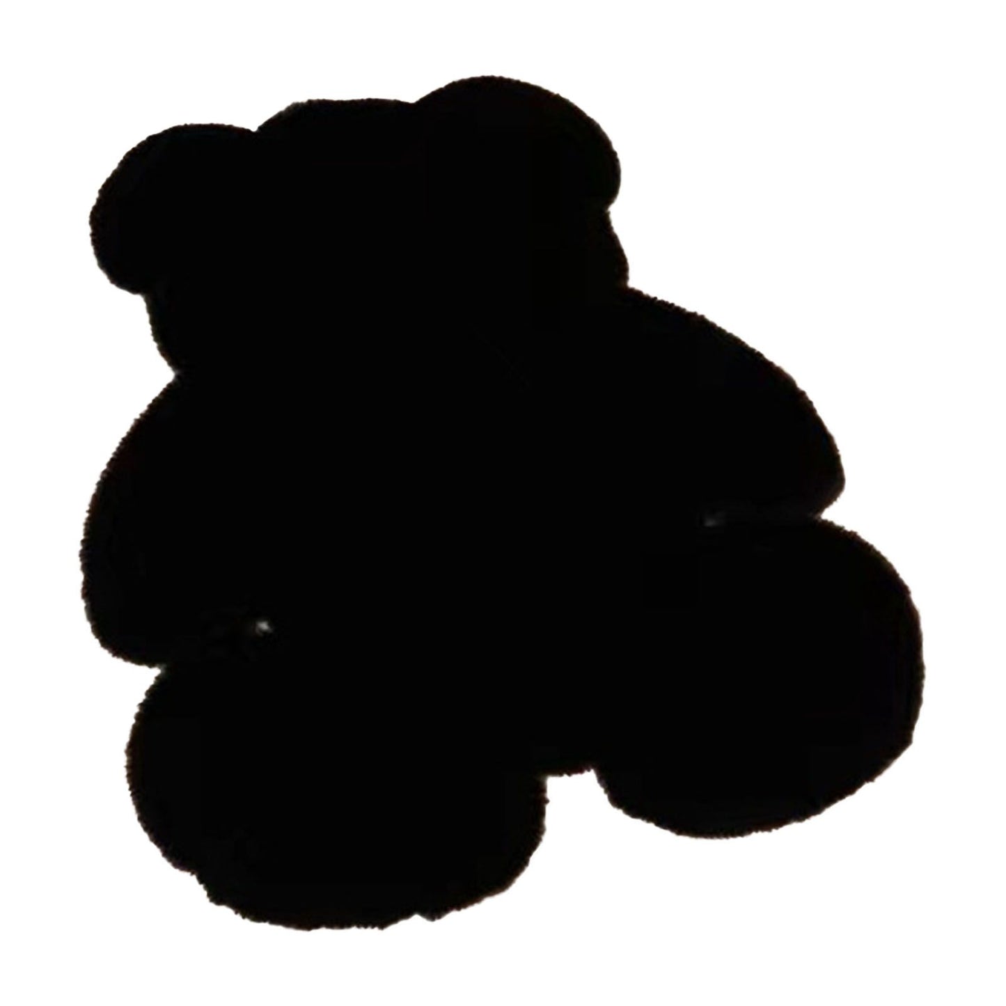 Cute Bedroom Rug Soft Bear Shaped Shaggy Floor Mat for Kids Teen Girls Room Floor Living Room Black 45x60 - view 3