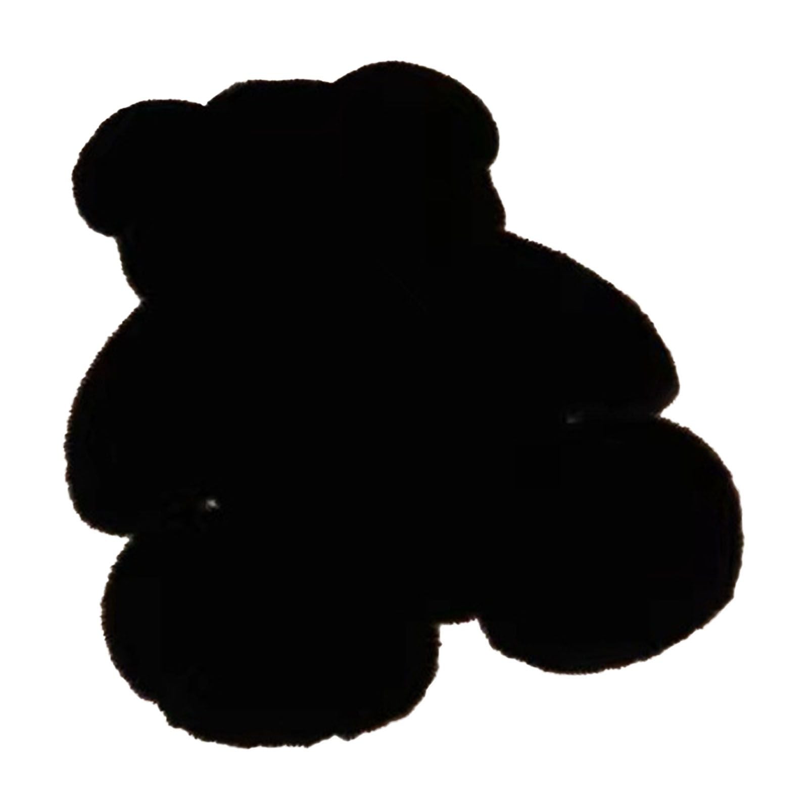 Cute Bedroom Rug Soft Bear Shaped Shaggy Floor Mat for Kids Teen Girls Room Floor Living Room Black 45x60 - view 3