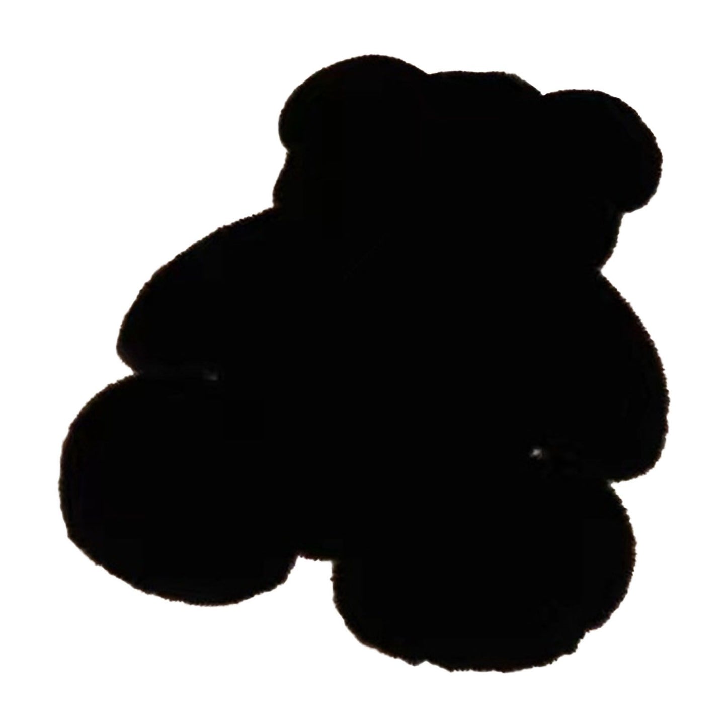Cute Bedroom Rug Soft Bear Shaped Shaggy Floor Mat for Kids Teen Girls Room Floor Living Room Black 45x60 - view 4