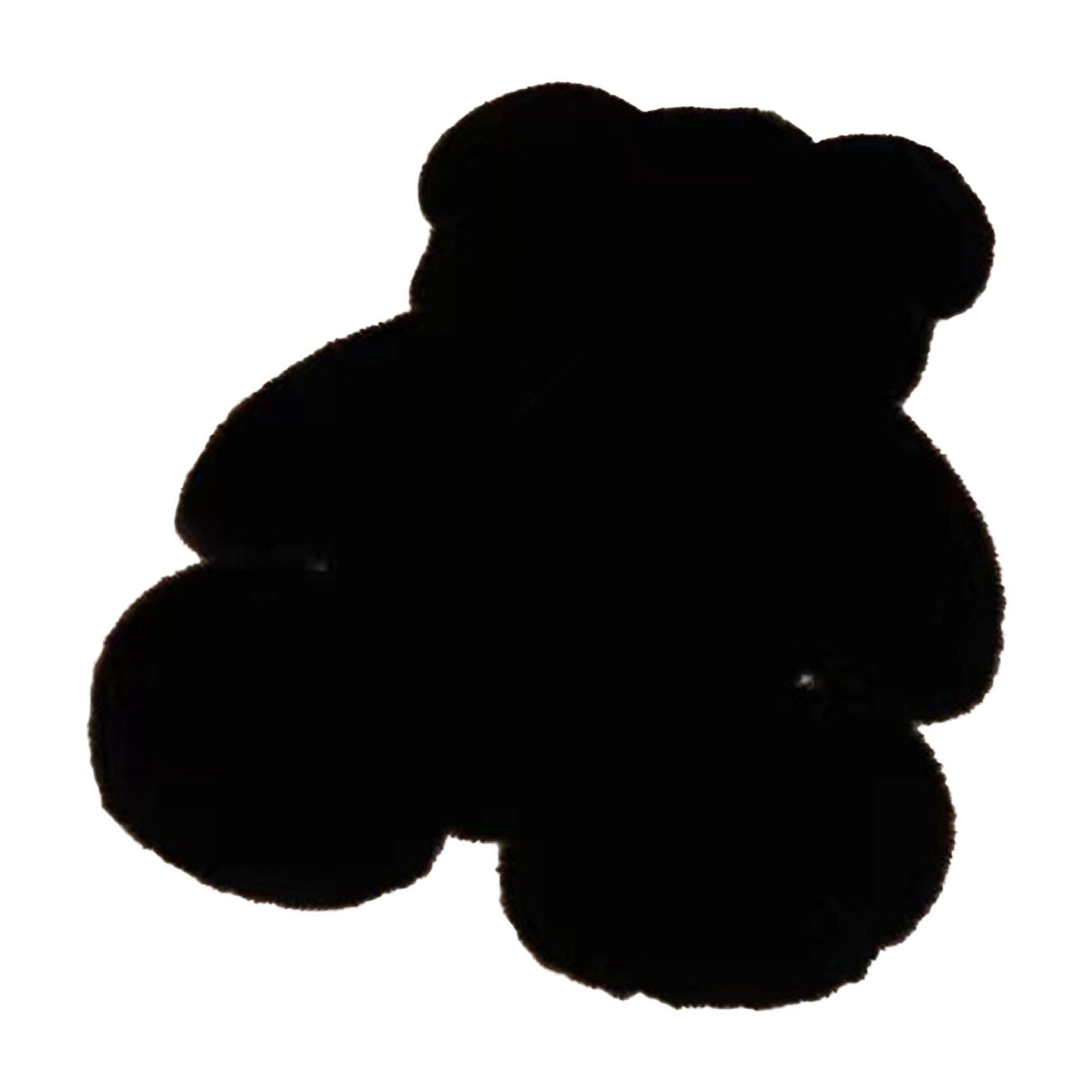 Cute Bedroom Rug Soft Bear Shaped Shaggy Floor Mat for Kids Teen Girls Room Floor Living Room Black 45x60 - view 4
