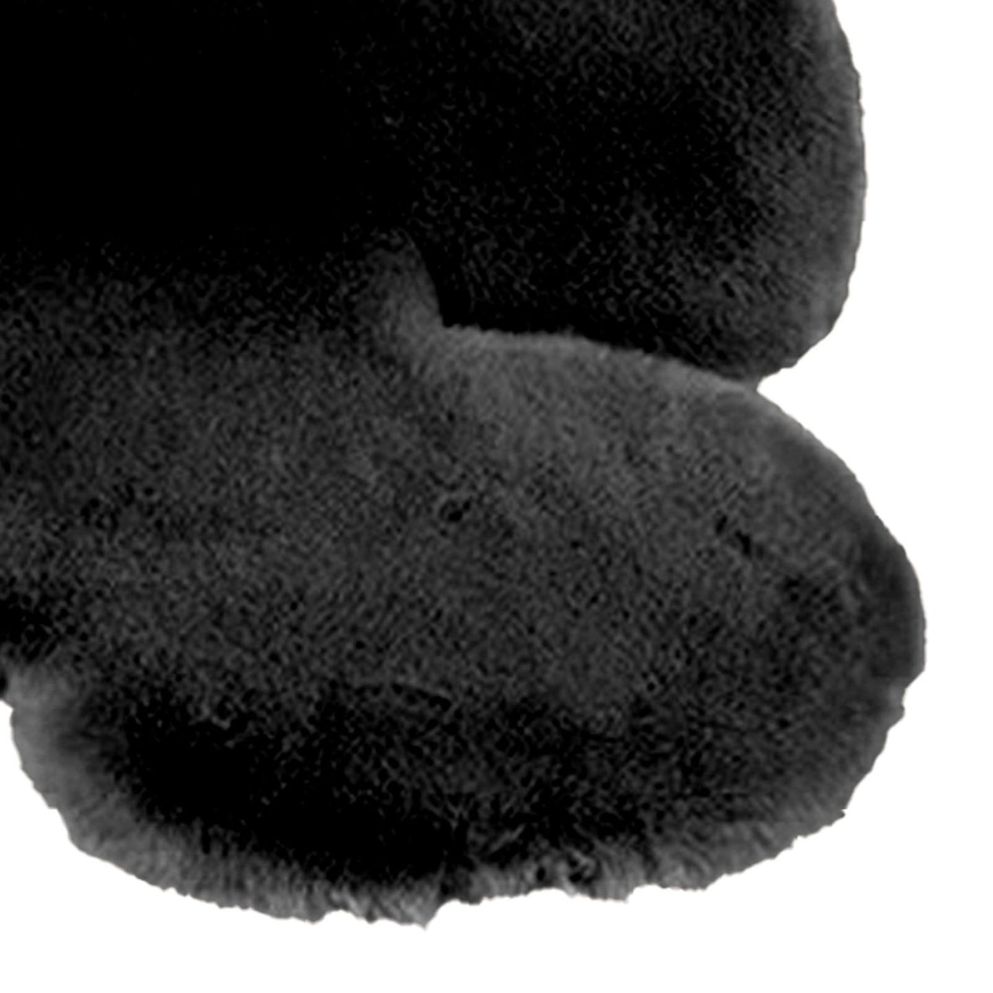 Cute Bedroom Rug Soft Bear Shaped Shaggy Floor Mat for Kids Teen Girls Room Floor Living Room Black 45x60 - view 9