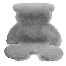 Cute Bedroom Rug Soft Bear Shaped Shaggy Floor Mat for Kids Teen Girls Room Floor Living Room Gray 45x60