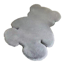Cute Bedroom Rug Soft Bear Shaped Shaggy Floor Mat for Kids Teen Girls Room Floor Living Room Gray 45x60 - view 2