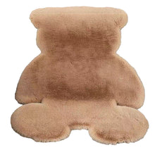 Cute Bedroom Rug Soft Bear Shaped Shaggy Floor Mat for Kids Teen Girls Room Floor Living Room Khaki 45x60