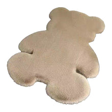 Cute Bedroom Rug Soft Bear Shaped Shaggy Floor Mat for Kids Teen Girls Room Floor Living Room Khaki 45x60 - view 2