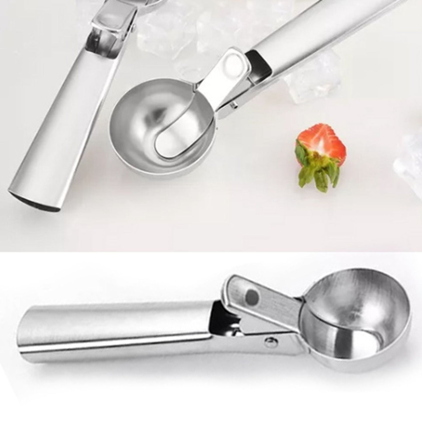 Ice Cream Scoop Stainless Steel Cookie Scoop Multifunctional Manual Portable Ice Cream Scooper for Home Hotel Restaurant - view 4