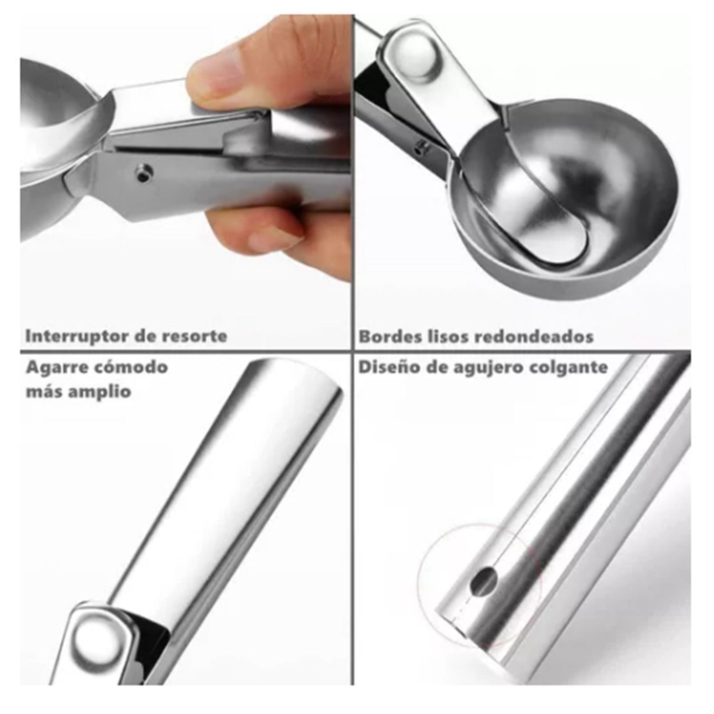 Ice Cream Scoop Stainless Steel Cookie Scoop Multifunctional Manual Portable Ice Cream Scooper for Home Hotel Restaurant - view 8