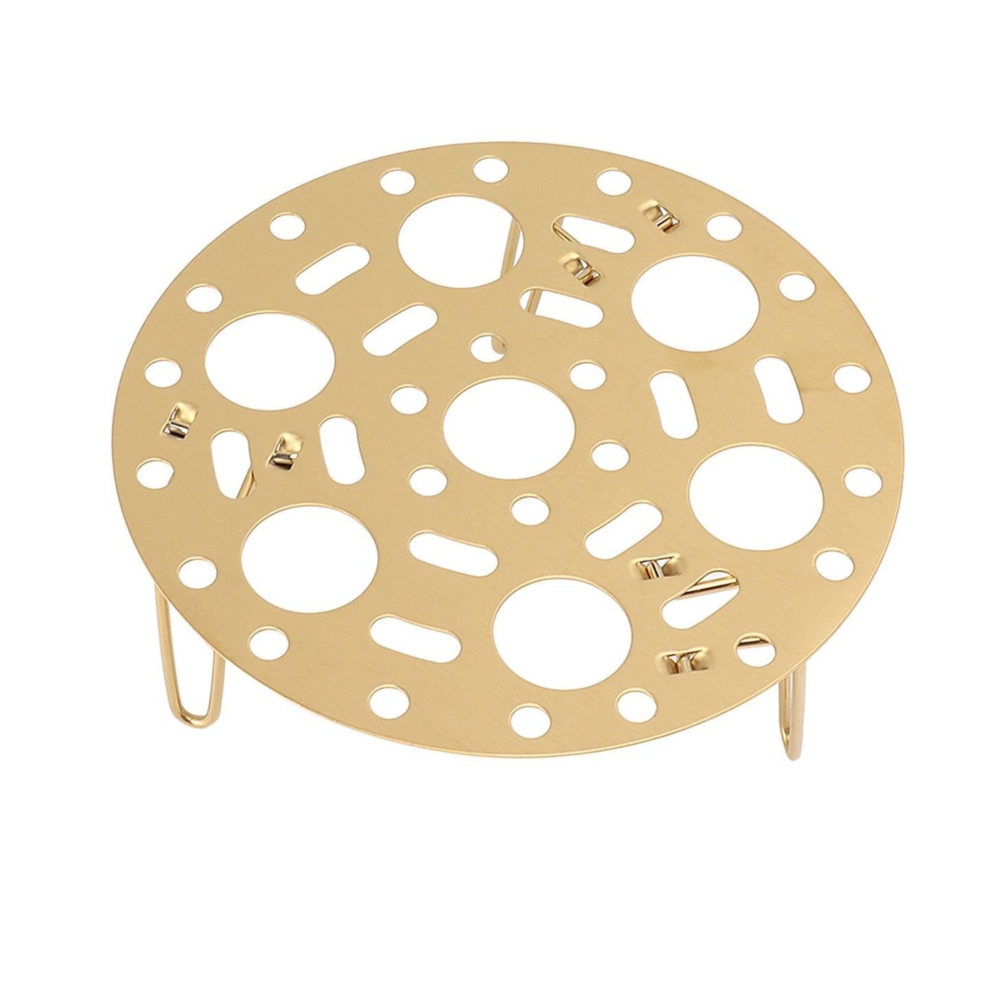 Steaming Rack Stainless Foldable Multi Function Steel Steaming Tray Dumplings Egg Steaming Tool for Home Restaurant Gold - view 5