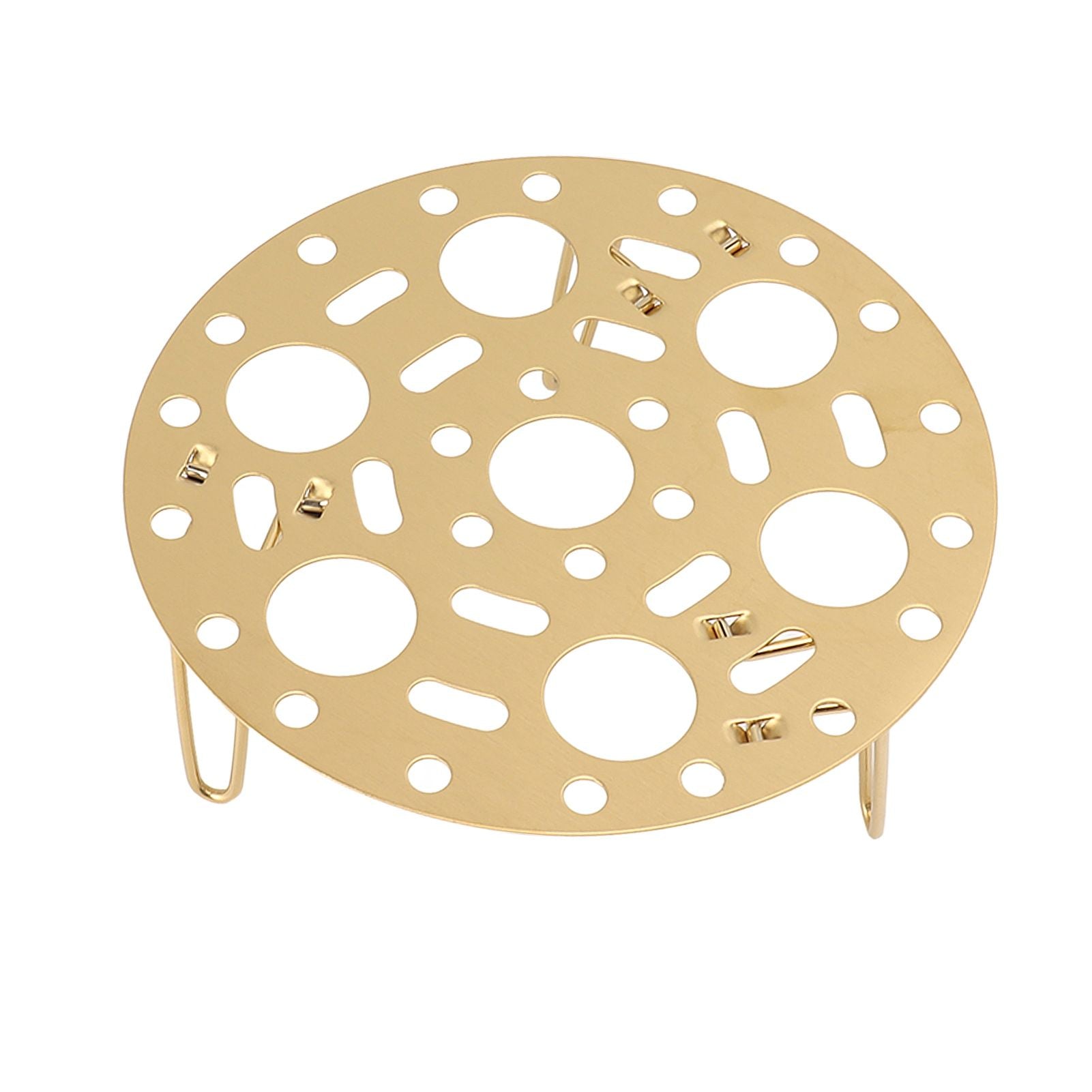 Steaming Rack Stainless Foldable Multi Function Steel Steaming Tray Dumplings Egg Steaming Tool for Home Restaurant Gold - view 5