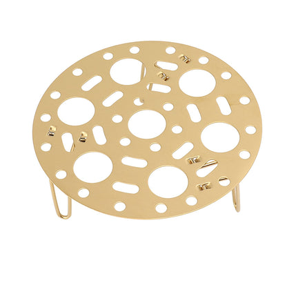 Steaming Rack Stainless Foldable Multi Function Steel Steaming Tray Dumplings Egg Steaming Tool for Home Restaurant Gold - view 6