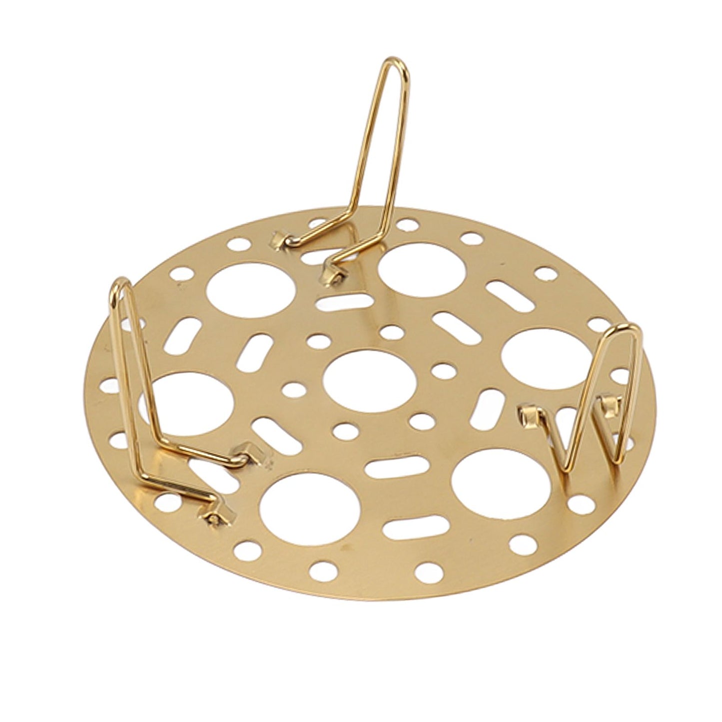 Steaming Rack Stainless Foldable Multi Function Steel Steaming Tray Dumplings Egg Steaming Tool for Home Restaurant Gold - view 9