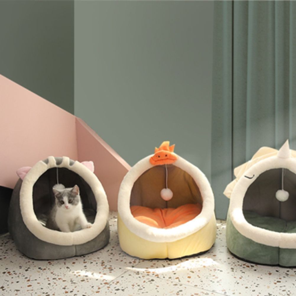 Warm Cozy Pet Bed Non Slip Bottom Cat House Cushion Removable and Washable Pet Sleeping Nest Bed - view 4