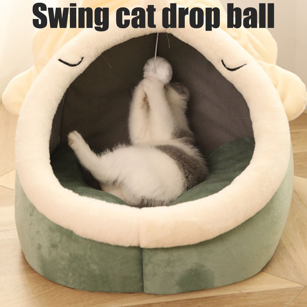 Warm Cozy Pet Bed Non Slip Bottom Cat House Cushion Removable and Washable Pet Sleeping Nest Bed - view 9