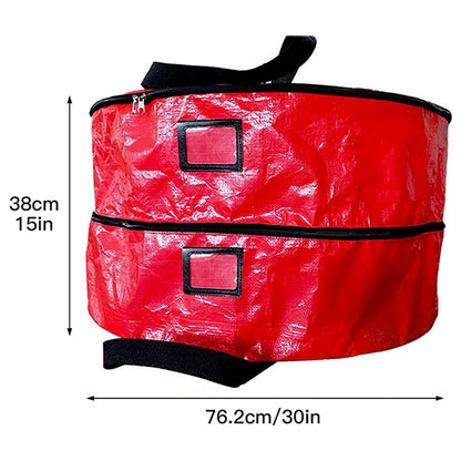 Double Layer Christmas Wreath Storage Bag Large Capacity Wreath Storage Container Wreath Storage Box with Dual Zippers and Handles - view 3