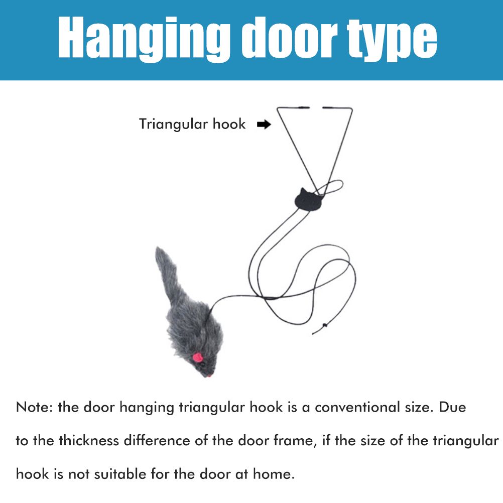 Automatic Cat Toy with Adjustable Elastic Rope Pet Toy Door Window Hanging Mouses Self Playing Toys for Cats - view 4