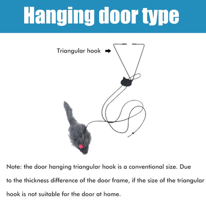 Automatic Cat Toy with Adjustable Elastic Rope Pet Toy Door Window Hanging Mouses Self Playing Toys for Cats - view 4