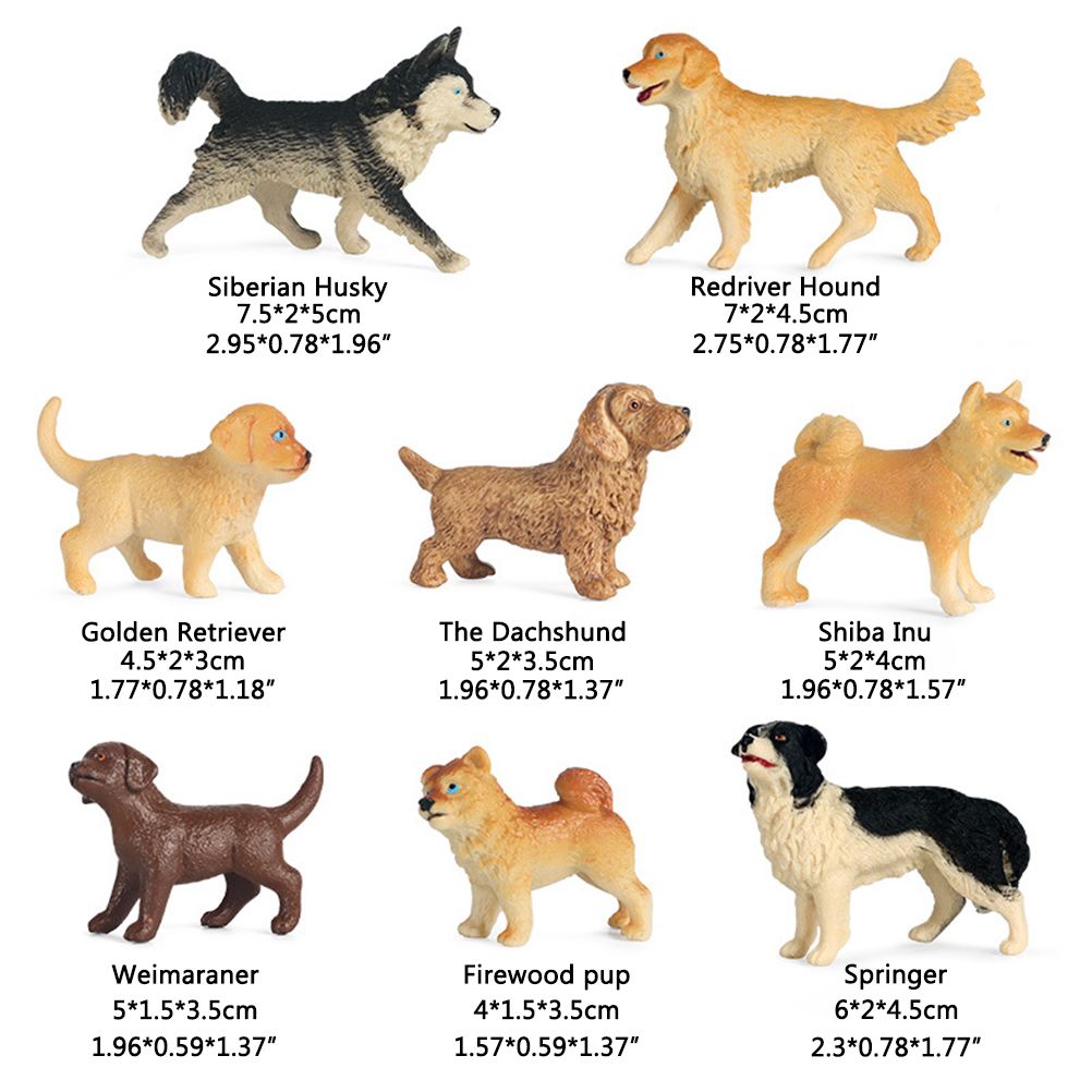 Dog Figurines Model Toy Set Simulation PVC Dog Figures Animals Toy Playset Educational Learning Toys for Kids - view 2