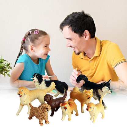 Dog Figurines Model Toy Set Simulation PVC Dog Figures Animals Toy Playset Educational Learning Toys for Kids - view 7
