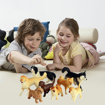 Dog Figurines Model Toy Set Simulation PVC Dog Figures Animals Toy Playset Educational Learning Toys for Kids - view 9