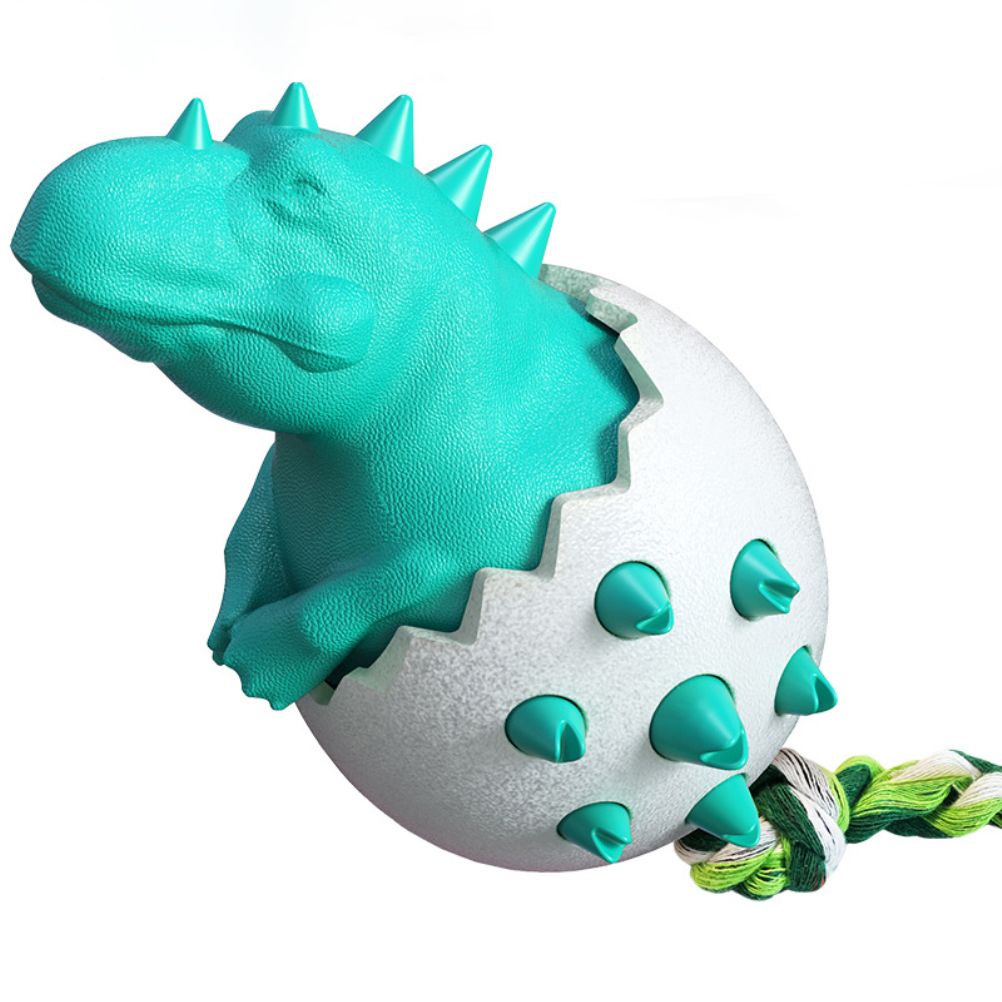 Funny Dinosaur Egg Dog Chew Pet Toys Durable Rubber Dog Toy Ideal for Puppy Dogs Clean Teeth and Prevent Dental Calculus - view 2