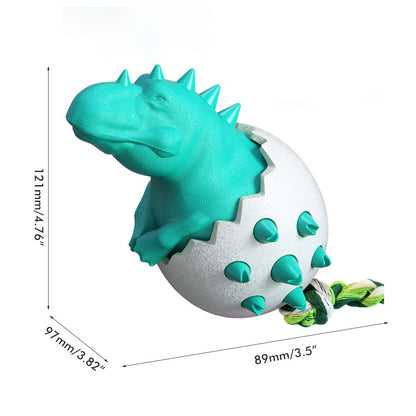 Funny Dinosaur Egg Dog Chew Pet Toys Durable Rubber Dog Toy Ideal for Puppy Dogs Clean Teeth and Prevent Dental Calculus - view 3