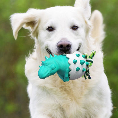 Funny Dinosaur Egg Dog Chew Pet Toys Durable Rubber Dog Toy Ideal for Puppy Dogs Clean Teeth and Prevent Dental Calculus - view 7