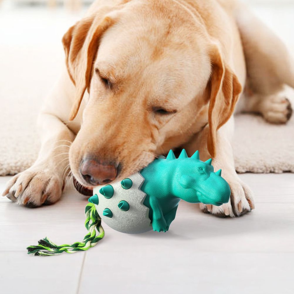 Funny Dinosaur Egg Dog Chew Pet Toys Durable Rubber Dog Toy Ideal for Puppy Dogs Clean Teeth and Prevent Dental Calculus - view 8