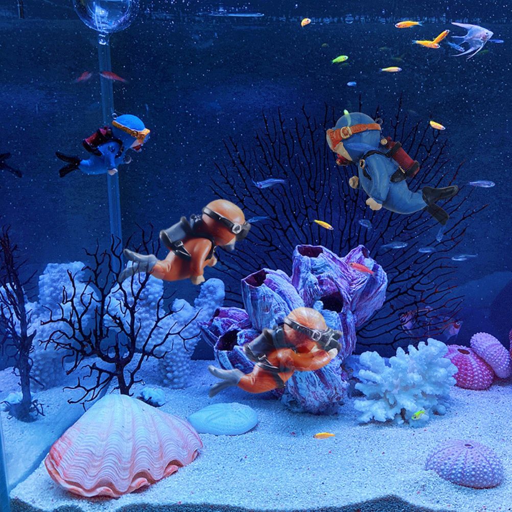 Aquarium Miniature Decoration Diver Figure Fish Tank Decoration Landscape Aquarium Accessories - view 9