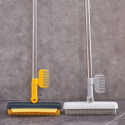 2 in 1 Floor Brush Scrub Brush Cleaning Brush with Adjustable Long Handle Bathroom Kitchen Floor Crevice Cleaning Brush - view 5