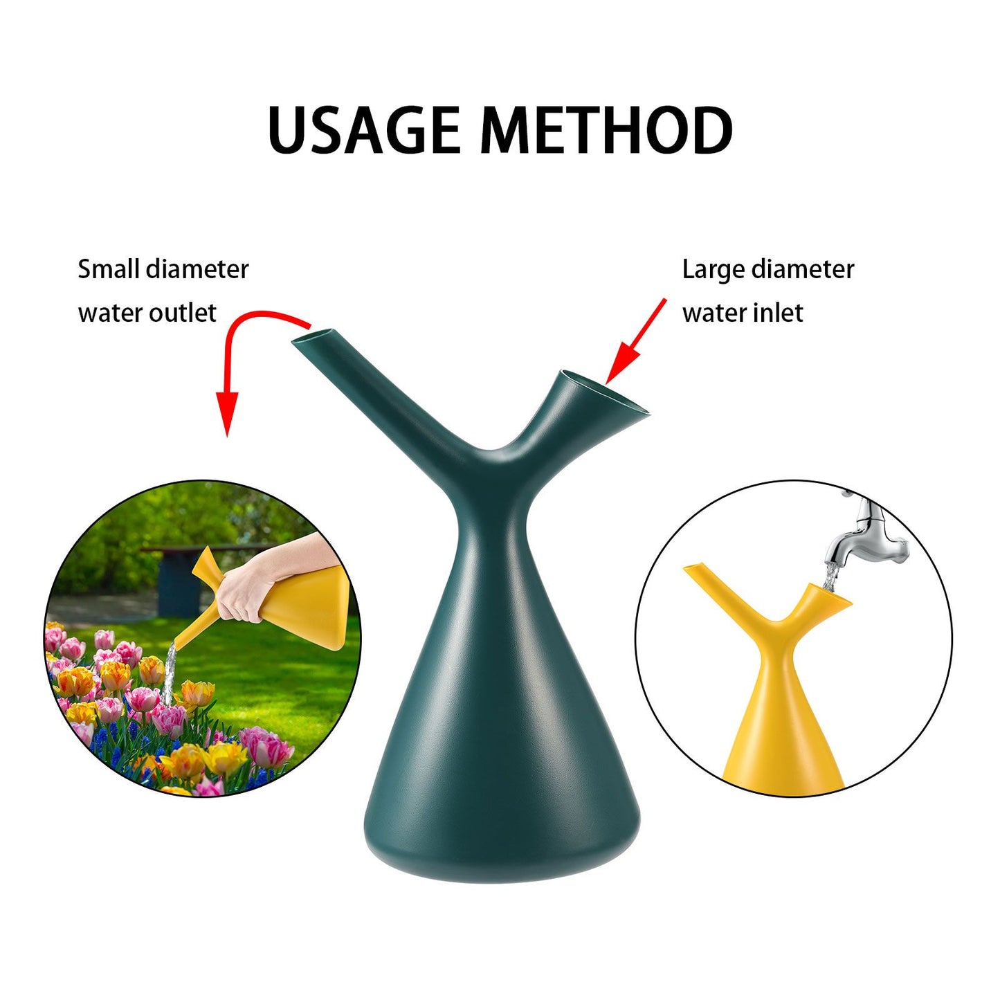 1.5L Creative V Shaped Watering Cans Home Gardening Watering Sprinkler Spray Cans - view 6