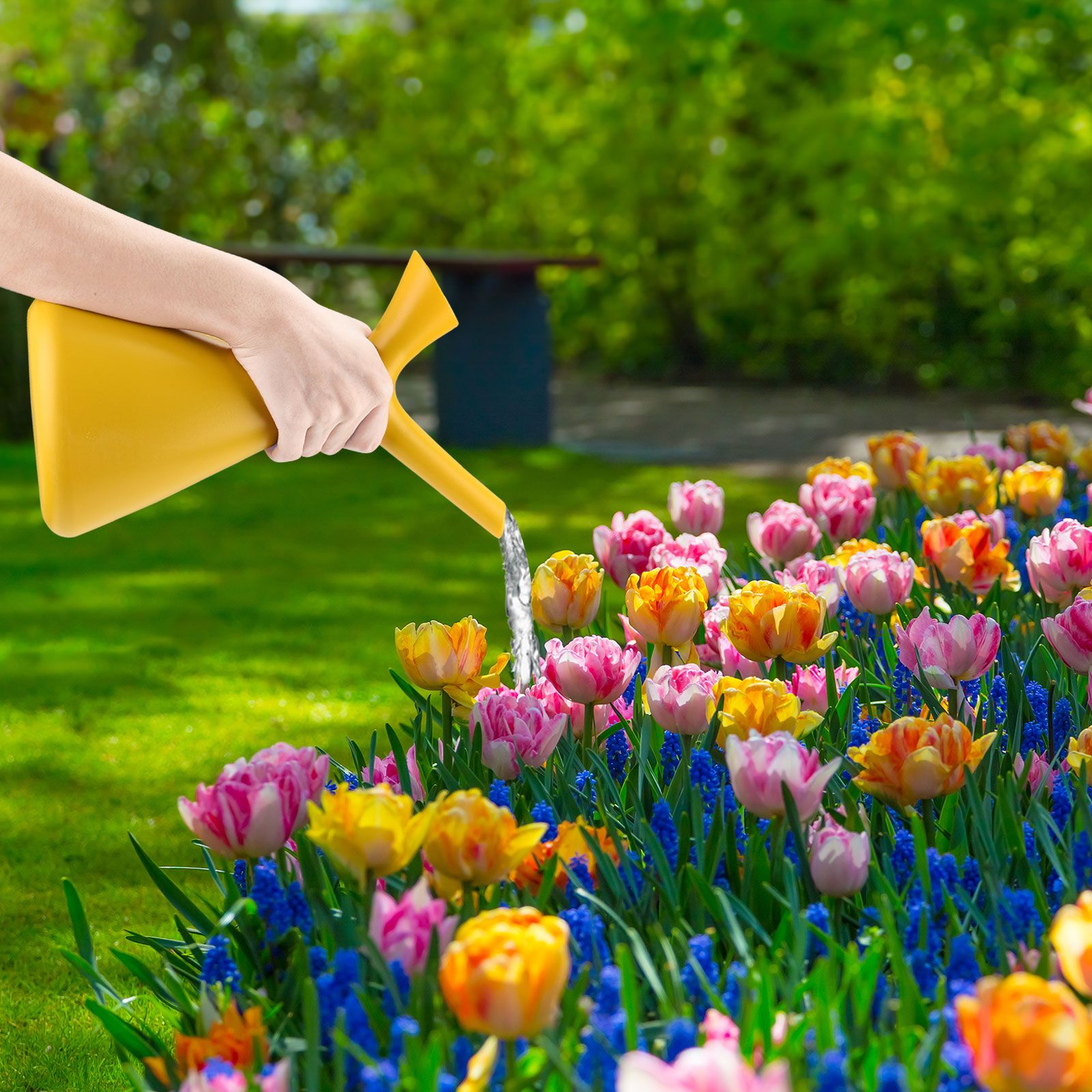 1.5L Creative V Shaped Watering Cans Home Gardening Watering Sprinkler Spray Cans - view 9