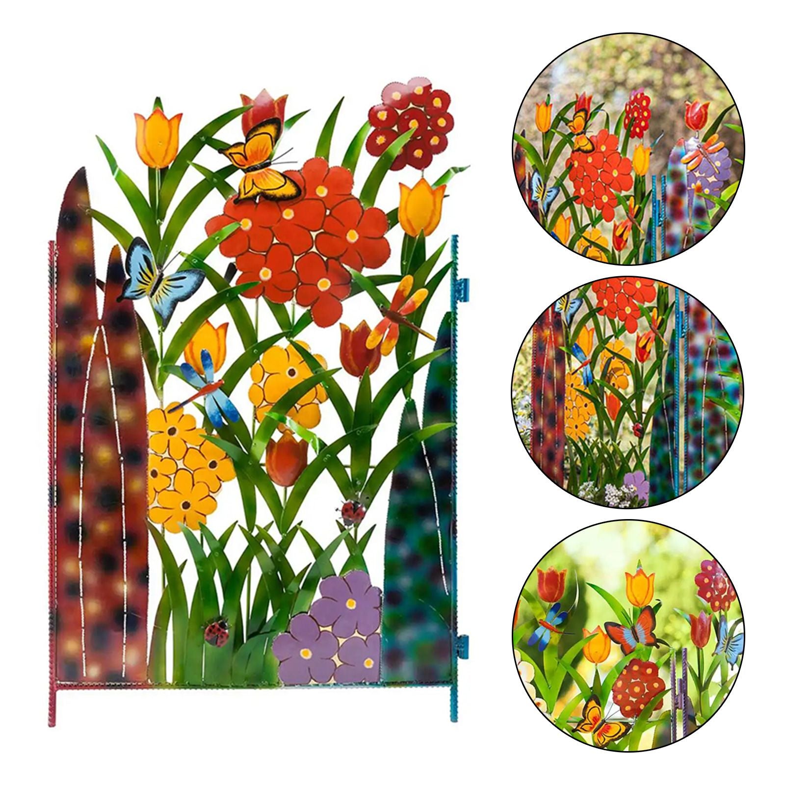Garden Fence Border Iron Flower Decorative Garden Fencing Panel for Dog Yard Patio Outdoor - view 2