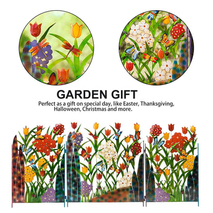 Garden Fence Border Iron Flower Decorative Garden Fencing Panel for Dog Yard Patio Outdoor - view 3