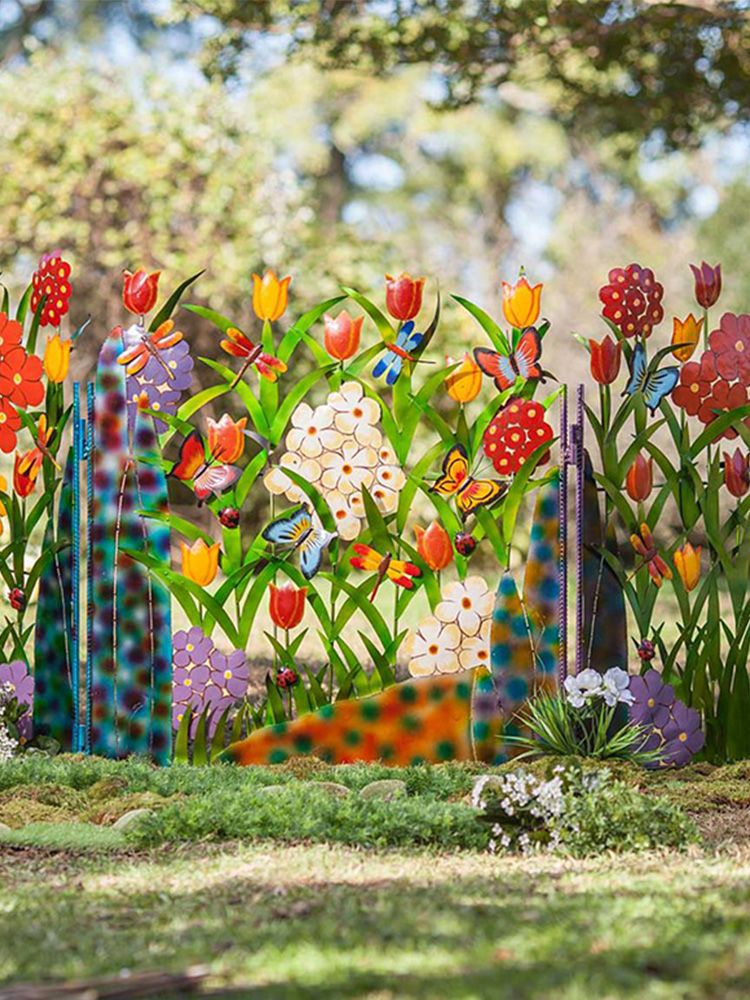 Garden Fence Border Iron Flower Decorative Garden Fencing Panel for Dog Yard Patio Outdoor - view 9